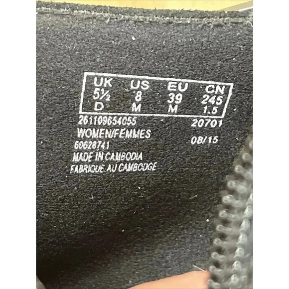 Clarks Collection Narine Ada Black Suede Leather High Heel Bootie Size 8 M - Picture 7 of 12